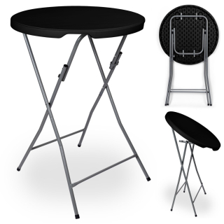 Záhradný stôl, stoličky - Stravovací stolík skladací gala 80 cm čierny