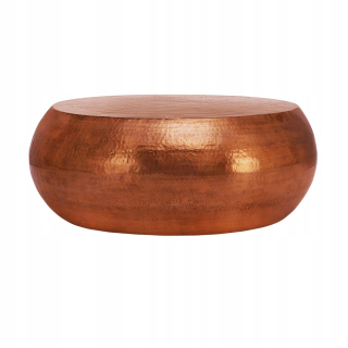 Záhradný stôl, stolík - Konferenčný stolík Womo-Design, Ø 80x30 cm, meď,