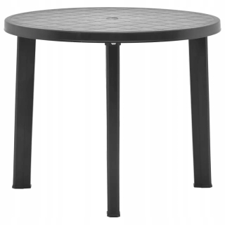 Záhradný stôl, stolík - Záhradný stôl, antracit, 89 cm, plast