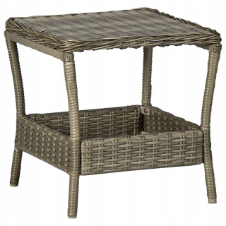 Záhradný stôl, stolík - Záhradný stôl, Brown, 45x45x46,5 cm,