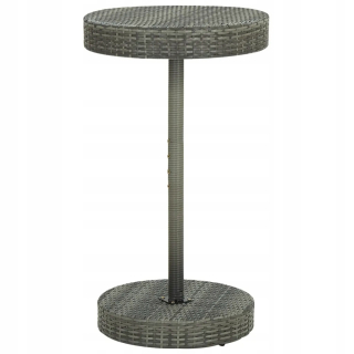Záhradný stôl, stolík - Záhradný stôl, Gray, 60,5x106 cm, Polirattan