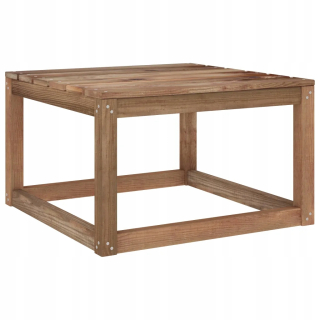 Záhradný stôl, stolík - Záhradný stôl s paletami, hnedá, 60x60x36,5 cm, udalosť