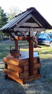 Záhradná lavica, lavička - Drevené dobre, dobre puzdro, dobre