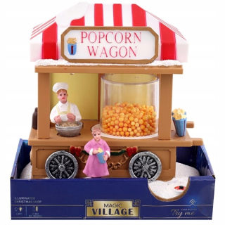 Stánok vianočného mesta s popcorn LED