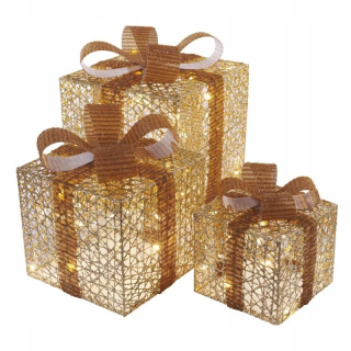 Vianočné darčeky 75 LED 15/20/25 cm studená biela