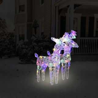 Vianočné soby 2 ks. 80 Multi -Colored LED