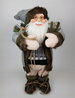 Santa Claus Duży stojaci, šedá 62 cm