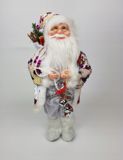 Santa Claus stredne stojaci 50 cm lesklý