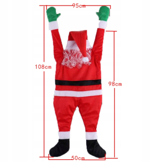 Dekorácia do záhrady - Santa Claus leží na stene visiaci