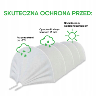 Záhradný skleník - Perz odolný v skleníku univerzálny agrofibriký tunel - Mega Garden 3M