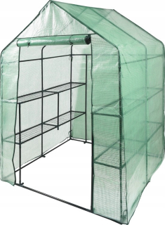Záhradný skleník - Fóliový skleník 143x143x195 záhradný, 8 políc