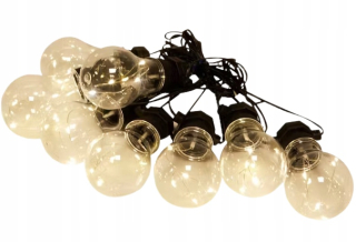 Záhradné girlandy - Osvetľovacia šnúra žiarovky 6,55 m 8x LED