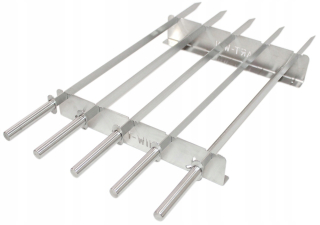 Grilovacie špajdle, ihly - Šampovacie šampióny meče 5x stojan Inox Grill 70