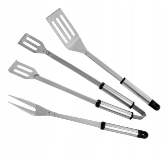 Grilovacia súprava náradia - 8x špíz pre špajle, oceľový gril 31,5 cm