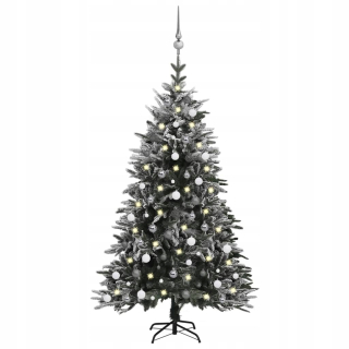 Umelý vianočný stromček s LED a Baubles, 180