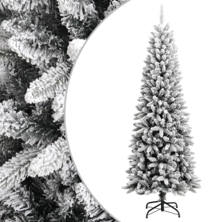 Umelý vianočný stromček pokrytý snehom, 210 cm, PVC a P
