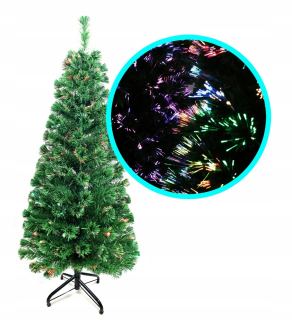 Umelý vianočný stromček z optických vlákien LED Fiber 150 cm farebný