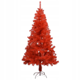 Umelý vianočný stromček s stojanom, červená, 150 cm, p