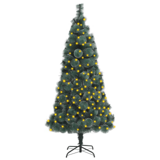 Umelý vianočný stromček s stojanom a LED, zelený, 150
