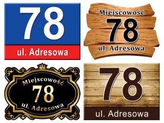 Doska adries s číslom čísla