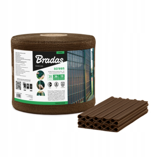Pletivo, sieť - Plotovo páske zatienenie sieťou 19x36m, 200 g/m2 bradas hnedá