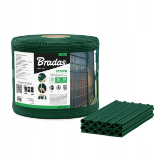 Pletivo, sieť - Plotovo páske zatienenie sieťou 19x36m, 200 g/m2 bradas green