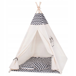 Stan pre deti - Stan Teepee pre deti 120x100 cm + vankúše stabilizátor Wigwam tipi Pała