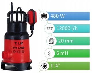 Čerpadlo,  hydrofór - Špinavá voda s špičkou 10800 L/h 480 W Nemecko