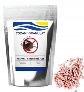 Toxan Granules 1 kg myšacích jedov potkanov Mummifikuje