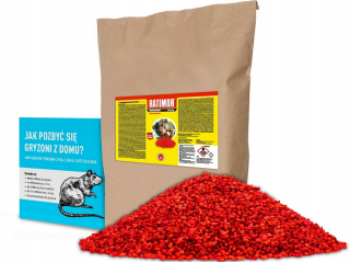Repelent, plašič pre zvieratá - Poison Poison Mouse potkany hlodavce Ratimor otrávené zrno 20 kg
