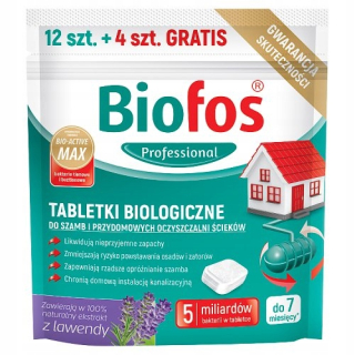Prostriedok do žumpy, septiku - Biofos 12 + 4 ks tablety