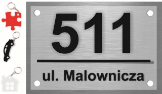 Číslo domu, stôl na domácu adresu, oceľ!