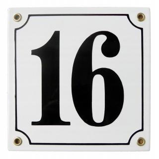 Plaque Smalted House číslo 15x15 cm