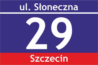 Tabletova doska s domácim číslom 40x30 cm