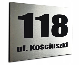 Číslo tabuľky hliníkovej tabuľky pre dom 33x25