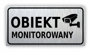 Nerezová doska - monitorovaný objekt 20x10cm