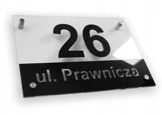 Plaketa s adresou 30X20 Číslo domu 3D Id