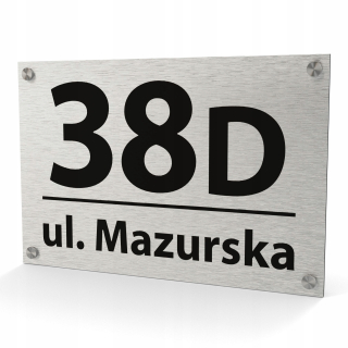 Číslo tabuľky adries pre dom 30x20 s vzdialenosťami
