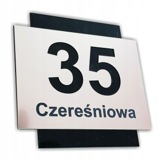 Tabuľka adresy 3D číslo predstavenstva číslo 25x25 cm