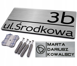 Číslo stola na ulicu Adresa Plate číslo číslo 40x20