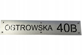 Plaketová doska pre číslo adresy číslo 100x20cm