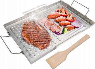 Tacky na gril - 43x29 NEJEPLESSEL GRILL TRAY+SPACHTULA