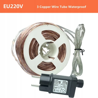 Svetelný stĺp do záhrady - Nová neónová lana flexibilná LED dióda LED rozprávkové svetlá Copper Wire Fairy Garland