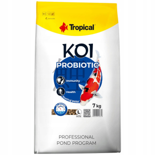 Krmivo pre ryby - Tropické koi probiotické pelety L 7kg jedlo pre koi