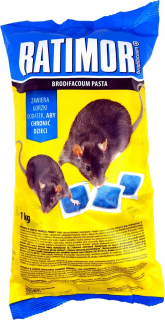 Repelent, plašič pre zvieratá - Myšacie jedovaté potkany ratimor 1kg pasta modrá brodifacum