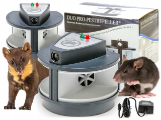 Repelent, plašič  pre zvieratá - Ultrazvukový repele myši potkanov na Marten Rodents Duo-Pro 550M2