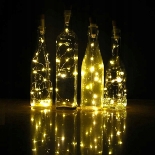 Svetelný stĺp do záhrady - USB NASTAVENÉ SVETLI VINEJE LED LED CORK LIGHTY