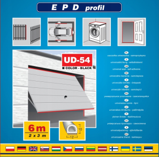 Seal D 12x10 UD-54 Čierny 6 m univerzálny zásah