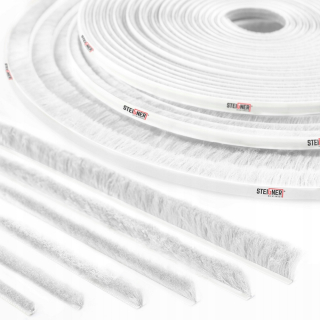 Distrikterálne tesnenie kefy 12 mm 15 m biela
