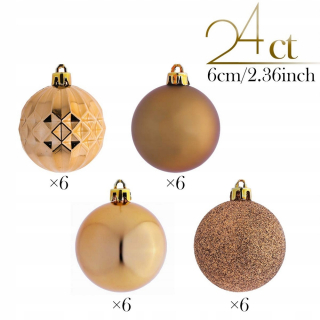 Valery Madlyn vianočný stromček Baubles Golden 24 PCS